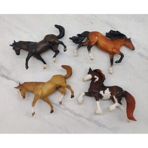 LOT OF 4 Small Breyer Horses Assorted Breeds & Colors Vintage